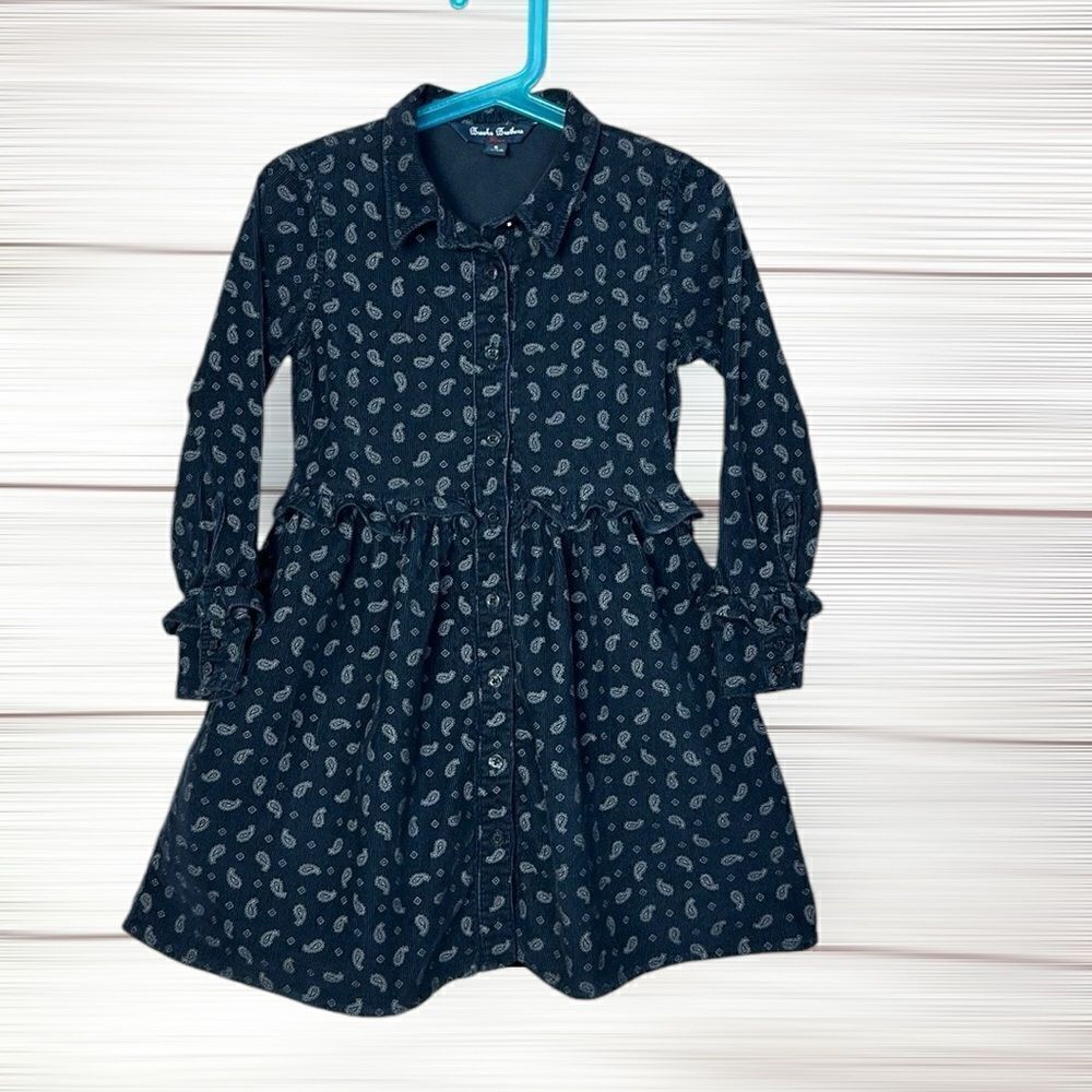 Brooks Brothers Fleece Girl Corduroy
Dress Button Down Navy Blue Cotton sz 5